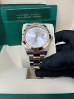 Rolex Datejust 41mm 126303 Silver Index Oyster Steel and Yellow Gold Mens Watch - Image 9