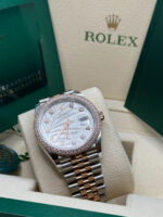 Rolex  Datejust 36mm 126281 Silver Palm Motif Diamond Dial Oyster Bracelet - Image 6