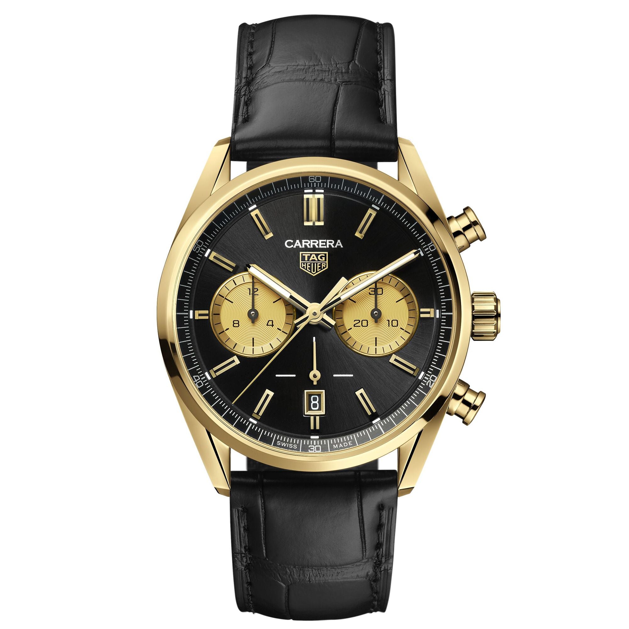 135A1BDB-60F0-9FDE-AC4C-154402E8FDF1.jpg TAG Heuer Carrera Chronograph Automatic, 42 mm, Gold 3N CBN2044.FC8313 - Image 1