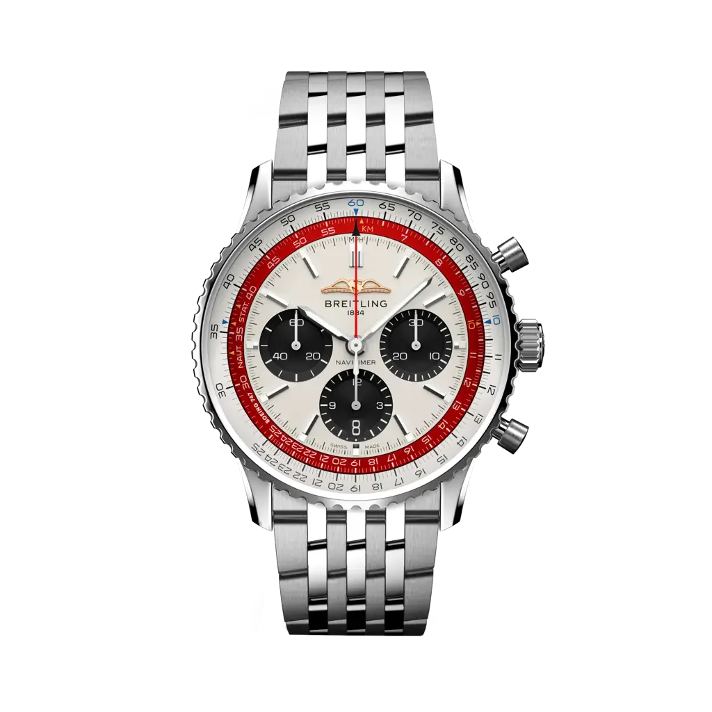 13C201E8-9BAE-68FE-CE62-E4B41FA57A8D.png Breitling Navitimer B01 Chronograph 43 Boeing 747 Limited Edition AB01383B1G1A1 - Image 1