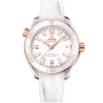Omega Seamaster Planet Ocean 600M 39.5mm White Dial Stainless Steel and Sedna™ 18k Rose Gold Strap 215.23.40.20.04.001