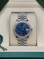 Rolex Datejust m278384RBR-0037/0038 Bright Blue 31mm Dial Oyster Watch - Image 3
