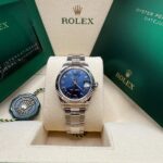 Rolex Datejust m278274-0033/0034 Bright Blue Dial 31mm Fluted Bezel Oyster Bracelet - Image 3