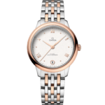 Omega De Ville Prestige 34 mm Silver Dial Stainless Steel and Sedna™ 18k Rose Gold Bracelet 434.20.34.20.02.001