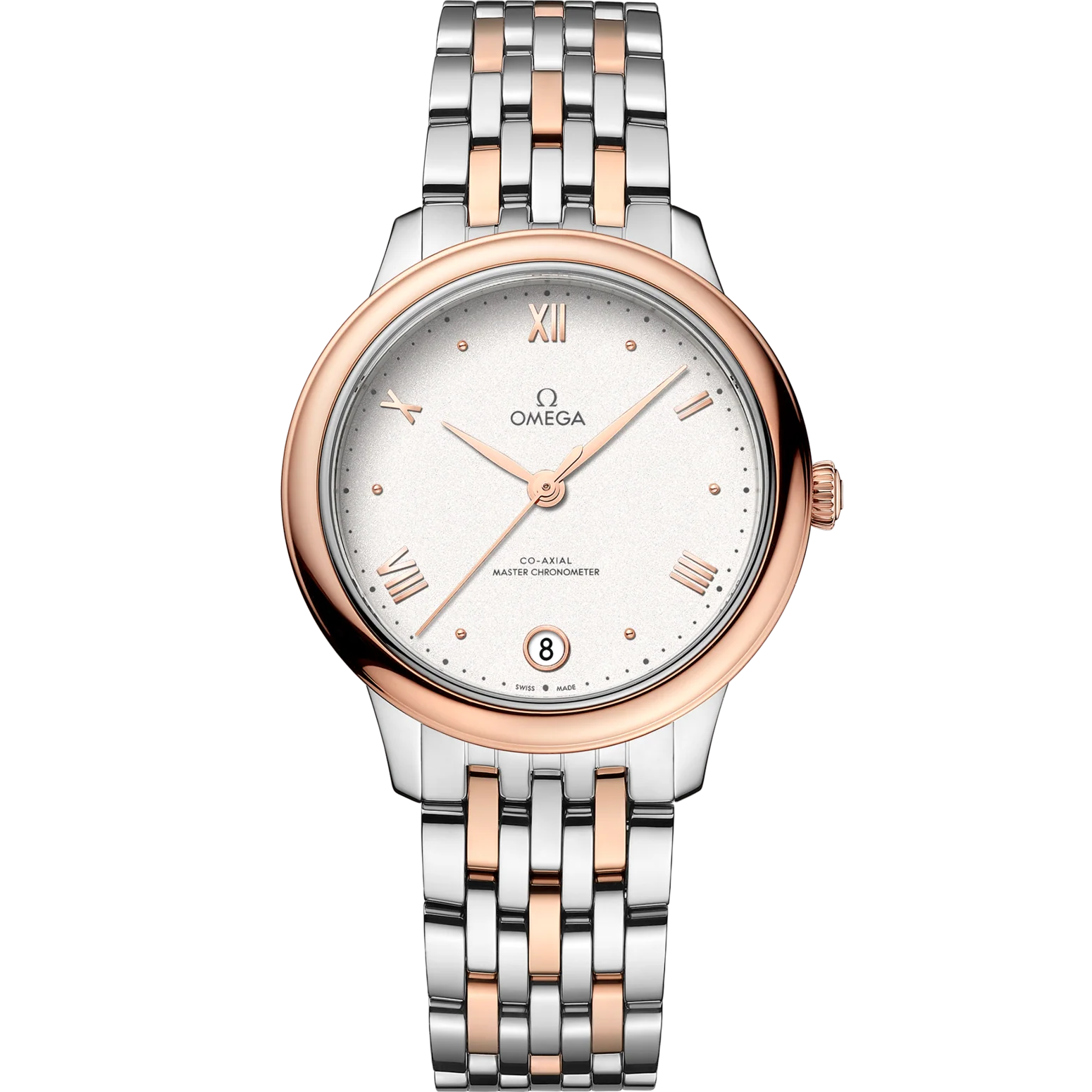 15A61405-125C-1189-D328-A7F650F471EF.png Omega De Ville Prestige 34 mm Silver Dial Stainless Steel and Sedna™ 18k Rose Gold Bracelet 434.20.34.20.02.001 - Image 1