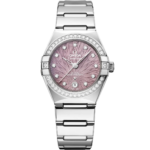 Omega Constellation - 29mm Steel Case - Diamond Bezel - PVD Lilac Dial - Signature Mono-Rang Bracelet 131.15.29.20.60.001