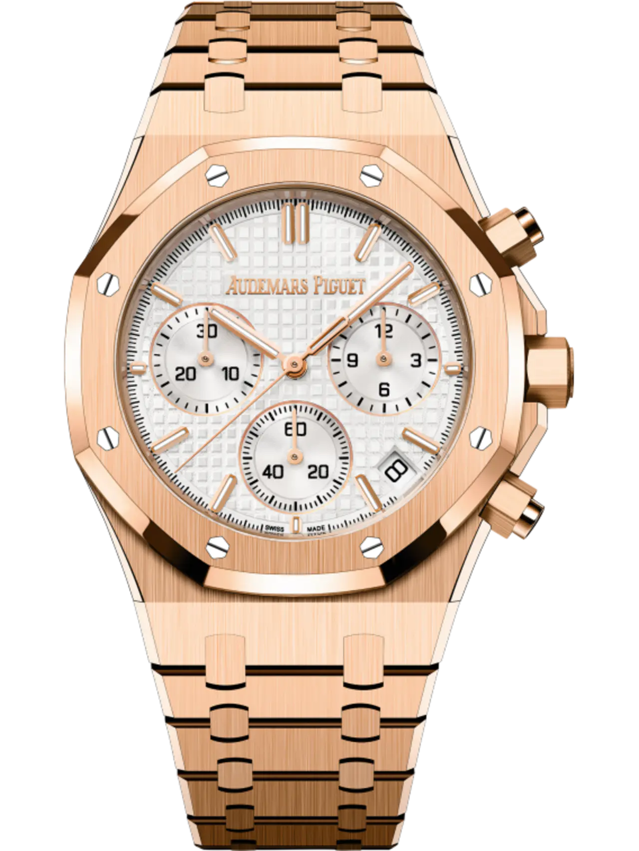 15F901BA-B8CC-195A-65DC-F2D551ACA0B3.png Audemars Piguet ROYAL OAK Pink Gold Silver-Toned Dial CHRONOGRAPH 41mm - Image 1