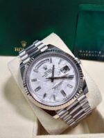 Rolex  Day-Date President 40mm White Gold Meteorite Diamond Baguette Dial - 228239 - Image 3