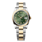 Rolex  Datejust 126203 Olive Green Dial 36mm Domed Bezel