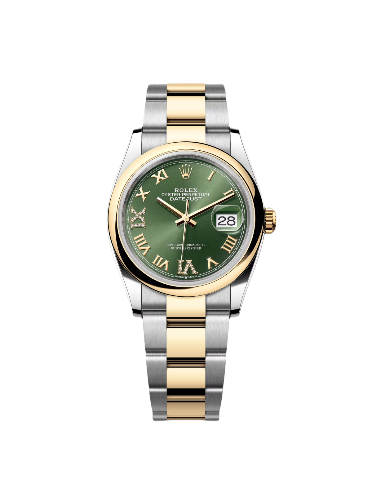 16AD99D0-87F2-8532-3742-86DC4D0A0A56.png Rolex Datejust 126203 Olive Green Dial 36mm Domed Bezel - Image 1