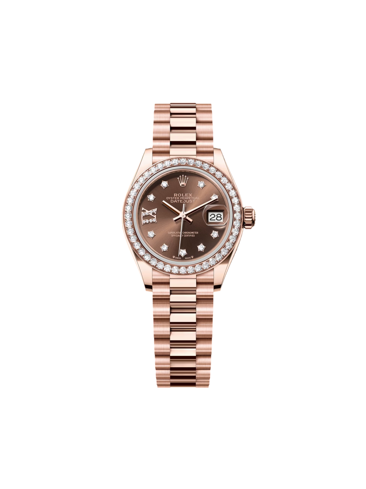 16E19E26-97AB-6AC2-8422-8378012802DE.png Rolex Lady-Datejust 28mm 279135RBR Chocolate Diamond Dial Jubilee Bracelet - Image 1