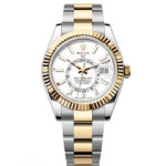Rolex  Sky-Dweller 42mm 336933-0005 Two-Tone Yellow Gold White Dial Oyster