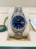 Rolex  Datejust 36mm 126284 Bright Blue Dial Jubilee Bracelet - Image 3