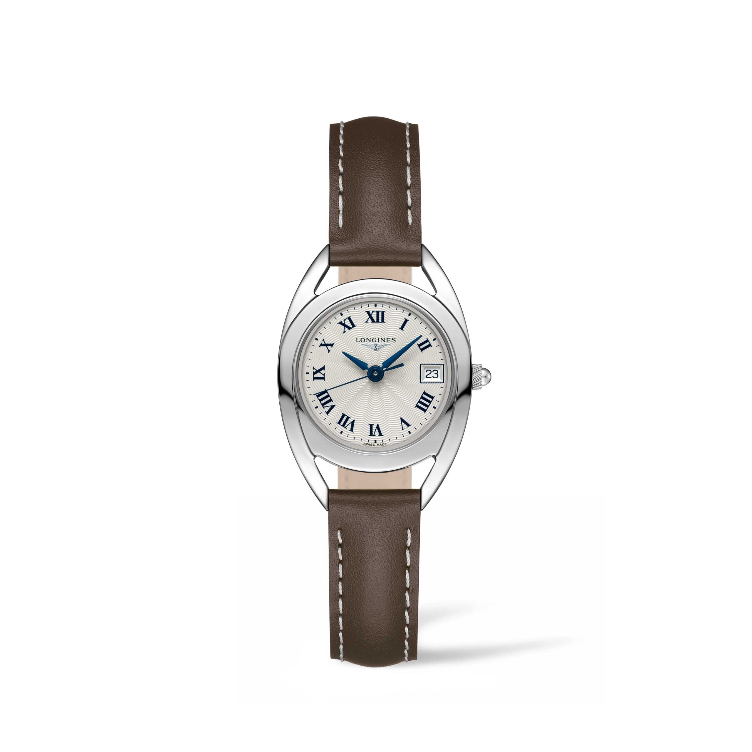 17F56610-4B3E-F2AF-4D4B-1B56E1256452.jpg Longines Women's L6.136.4.71.2 Equestrian Brown Leather Watch - Image 1