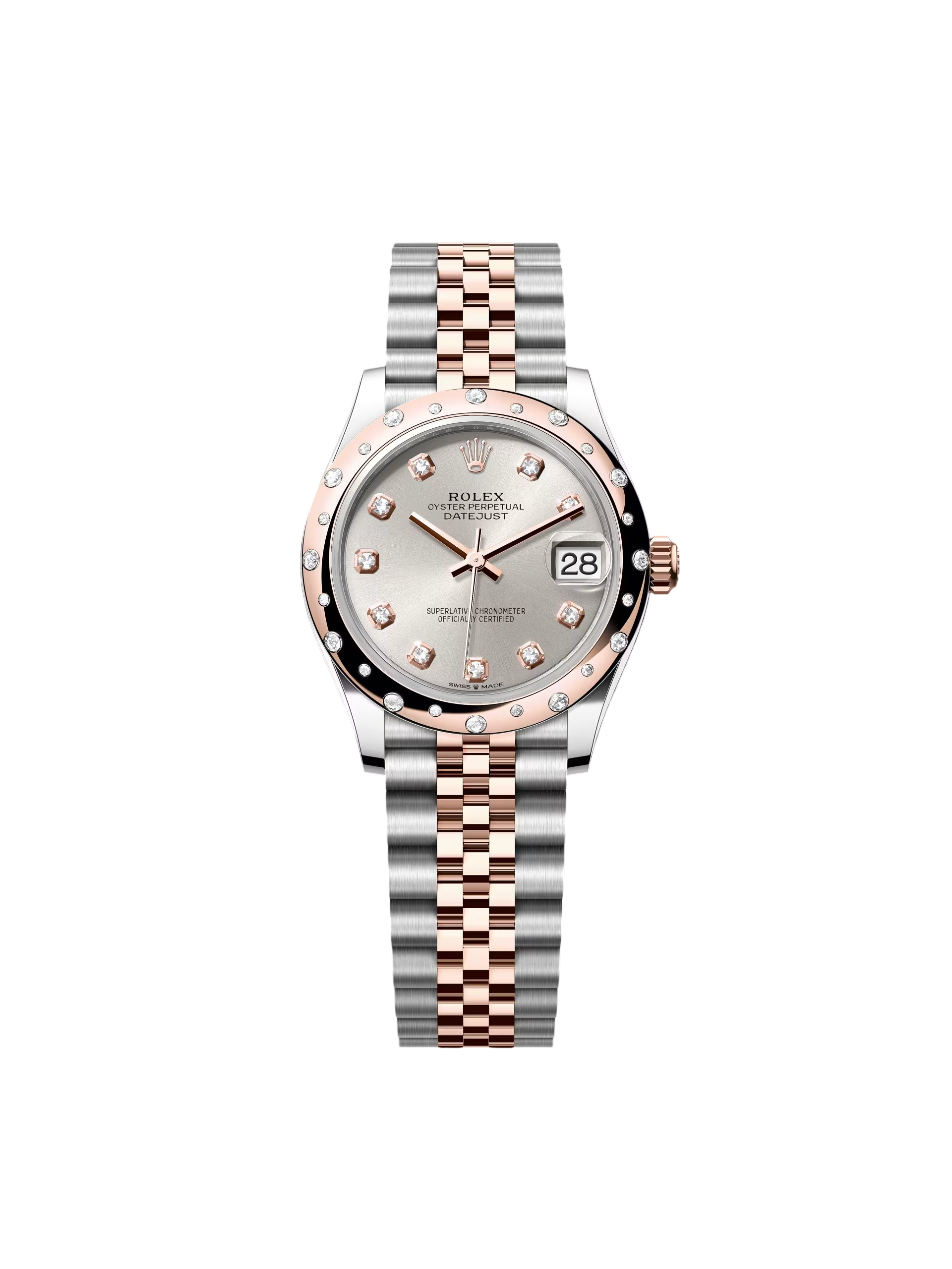 1867E72F-FE5E-1EBF-4D9F-084B18A36B8B.png Rolex Datejust m278341-0015/0016 Silver Dial 31mm Oyster Bracelet - Image 1