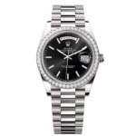 Rolex  Day-Date 40mm 228349RBR-0002 Bright Black Dial President Bracelet