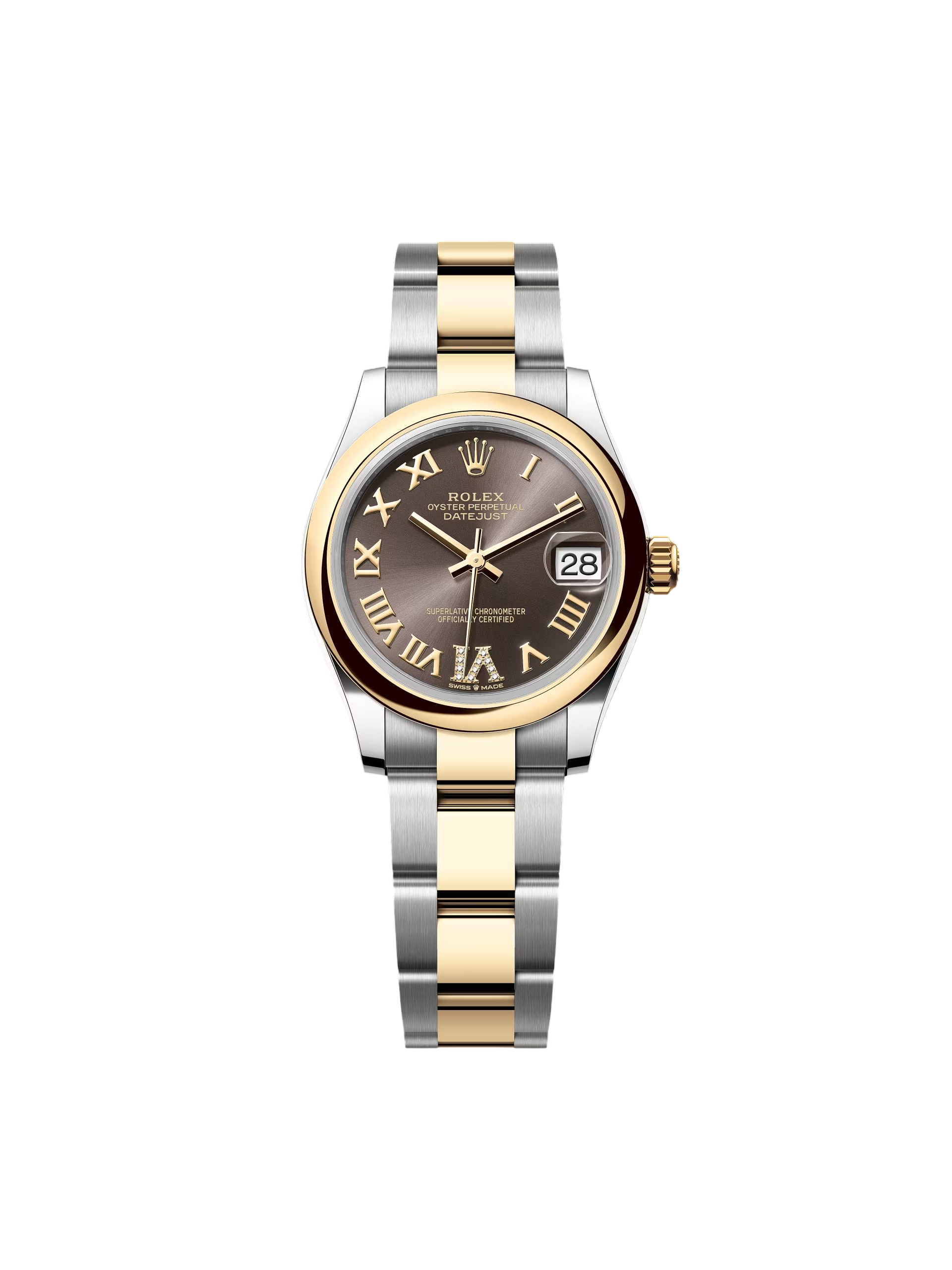 188640CA-B4E3-4CCF-B69F-BC261254DC84.png Rolex Datejust m278243-0013/0014 31mm Dark Grey Dial Yellow Rolesor Oyster Watch - Image 1