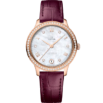 Omega De Ville Prestige 34mm White Dial with Diamonds Sedna™ 18k Rose Gold Strap 434.58.34.20.55.001