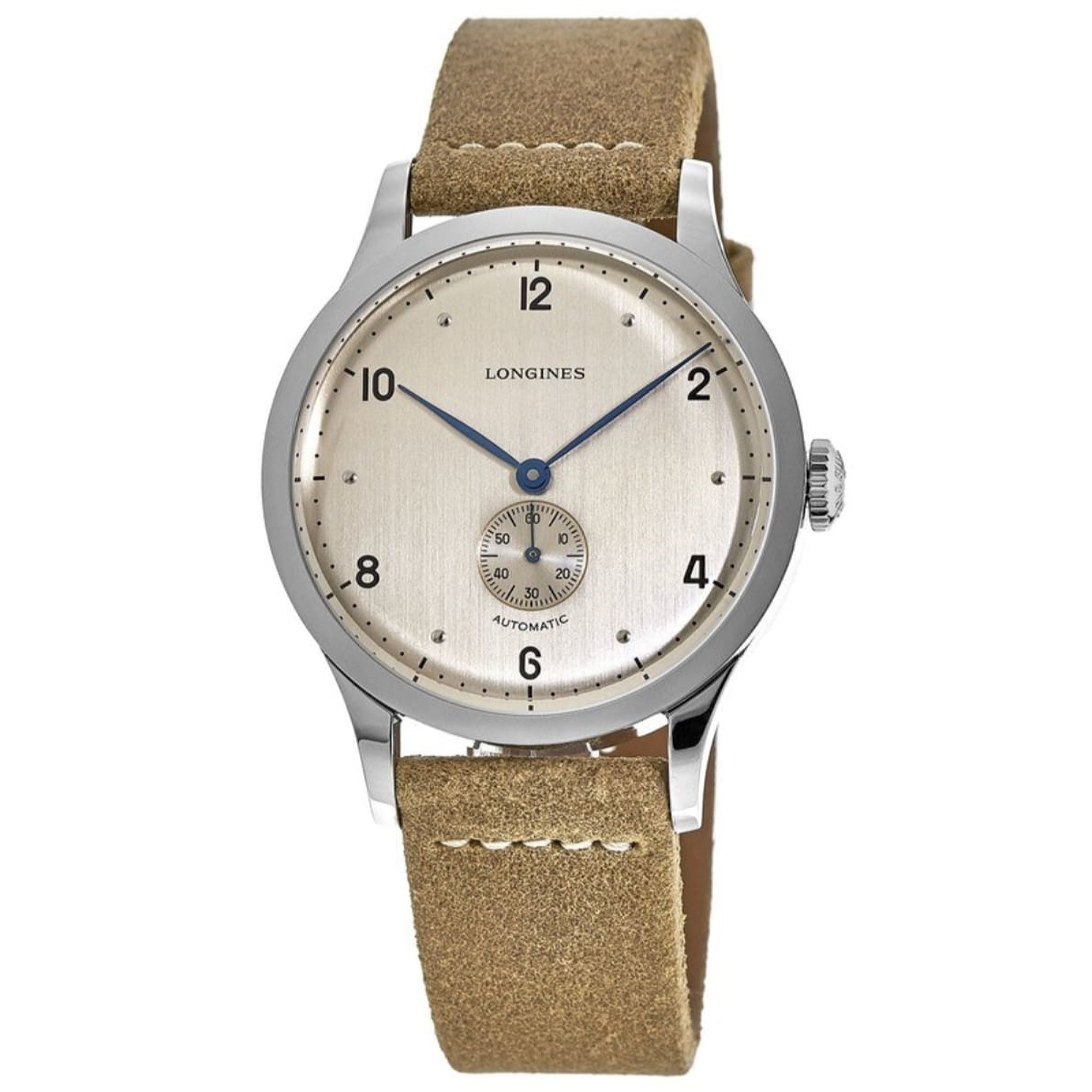19877B2F-9A75-75B1-0D63-8F33EC8AB7A1.jpg Longines Men's L2.813.4.66.0 Heritage Brown Leather Watch - Image 1
