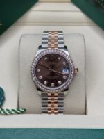 Rolex Datejust m278381-0027/0028 Chocolate Diamond 31mm Dial Diamond-Set Bezel and Oyster Bracelet Watch - Image 5