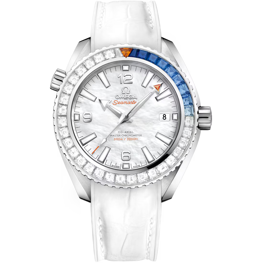 19CB5DCB-84BD-D352-5D28-6631B3DD63B5.avif Omega Seamaster Planet Ocean 600M 39.5mm White Dial with Diamonds White gold Strap 215.58.40.20.05.001 - Image 1