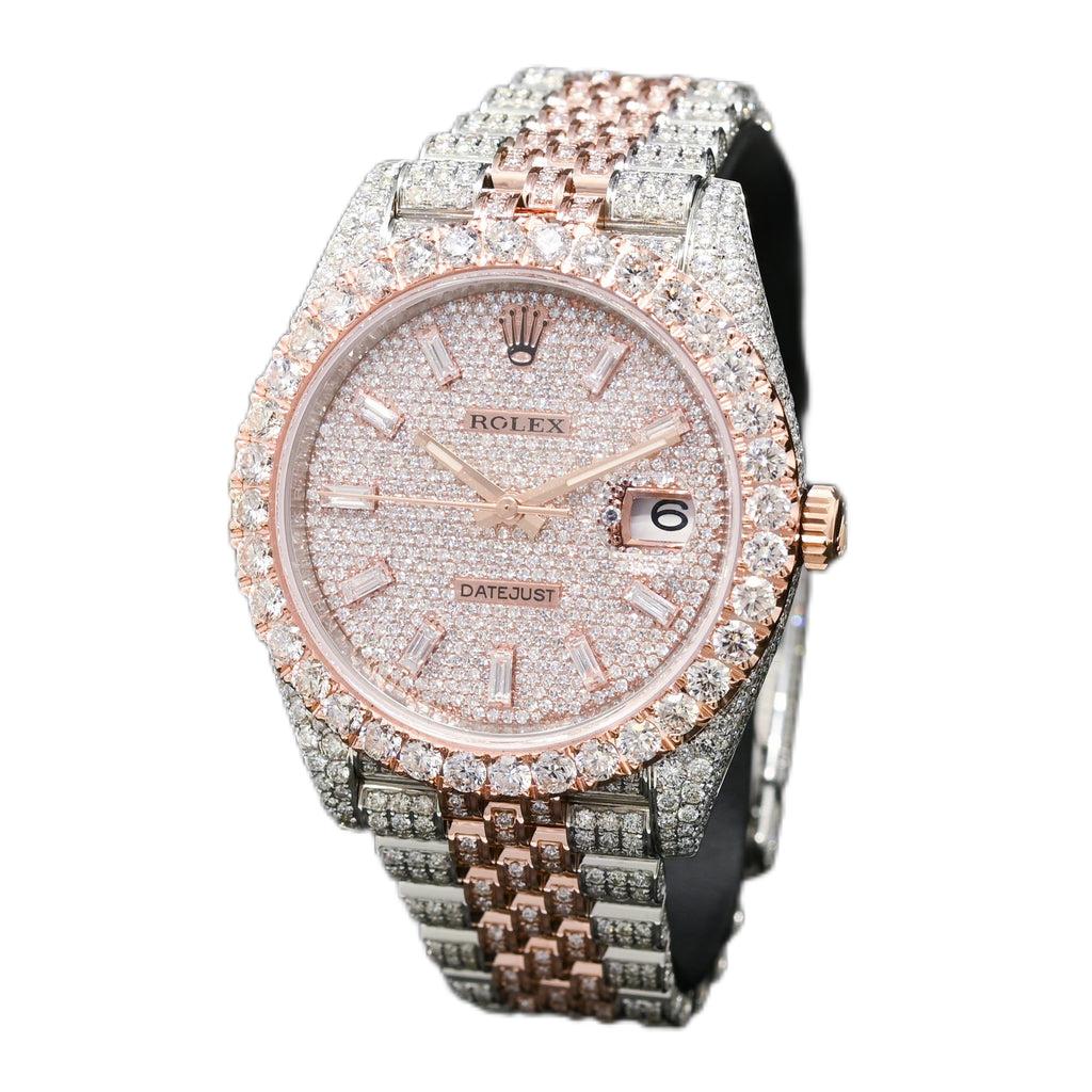 1BBBBE75-55A1-A31A-7A41-999F4E1ED7F2.jpg Rolex Datejust 41mm - Everose Full Honeycomb Baguette 126331 - Image 1