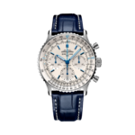 Breitling Navitimer B01 Chronograph 41 Silver Dial Blue Strap AB0139A71G1P1