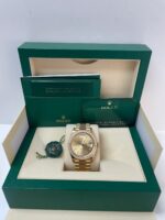 Rolex Day-Date 40mm Champaign Dial and Diamond Bezel Yellow Gold President Bracelet 228348RBR-0008 - Image 8