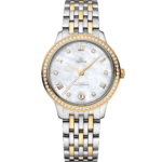 Omega De Ville Prestige, Stainless Steel, 18k Yellow Gold and Diamond-set, 34mm 434.25.34.20.55.002