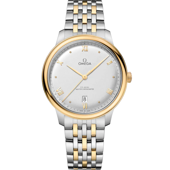 1D35444A-5BDC-8AD7-F33F-5FAD6B0C7ECF.png Omega De Ville Prestige 40 mm Silver Dial Stainless Steel and 18k Yellow Gold Bracelet 434.20.40.20.02.002 - Image 1