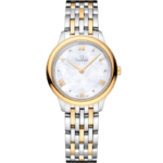 Omega De Ville Prestige 27.5mm White Dial Stainless Steel and 18k Yellow Gold Bracelet 434.20.28.60.05.001