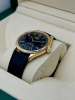 Rolex 1908 Yellow Gold Black Dial Black Alligator Strap - 52508-0002 - Image 3