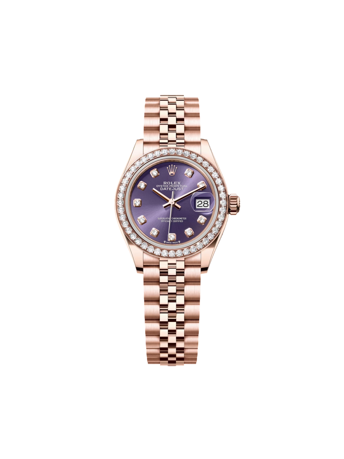 200CB15D-476C-0869-F771-30B4932607A1.png Rolex Lady-Datejust 28mm 279135RBR Aubergine Diamond Dial - Image 1