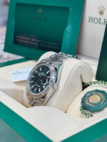 Rolex  Datejust 36mm 126234 Olive Green Palm Motif Dial Jubilee Stainless Steel Watch - Image 5