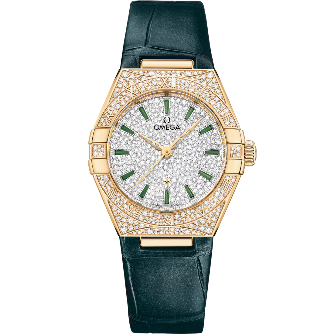203E0A46-8B32-5B19-AC8A-E25E84D6EB27.avif Omega Constellation Ladies' Selection 29mm yellow gold on leather strap 131.58.29.20.99.002 - Image 1