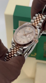 Rolex Datejust 41mm 126331 Sundust Diamond Jubilee Steel and Everose Gold Watch - Image 13