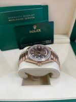 Rolex  Day-Date 40mm Chocolate Baguette Diamond Dial Diamond Bezel Dial Watch 228345RBR - Image 6
