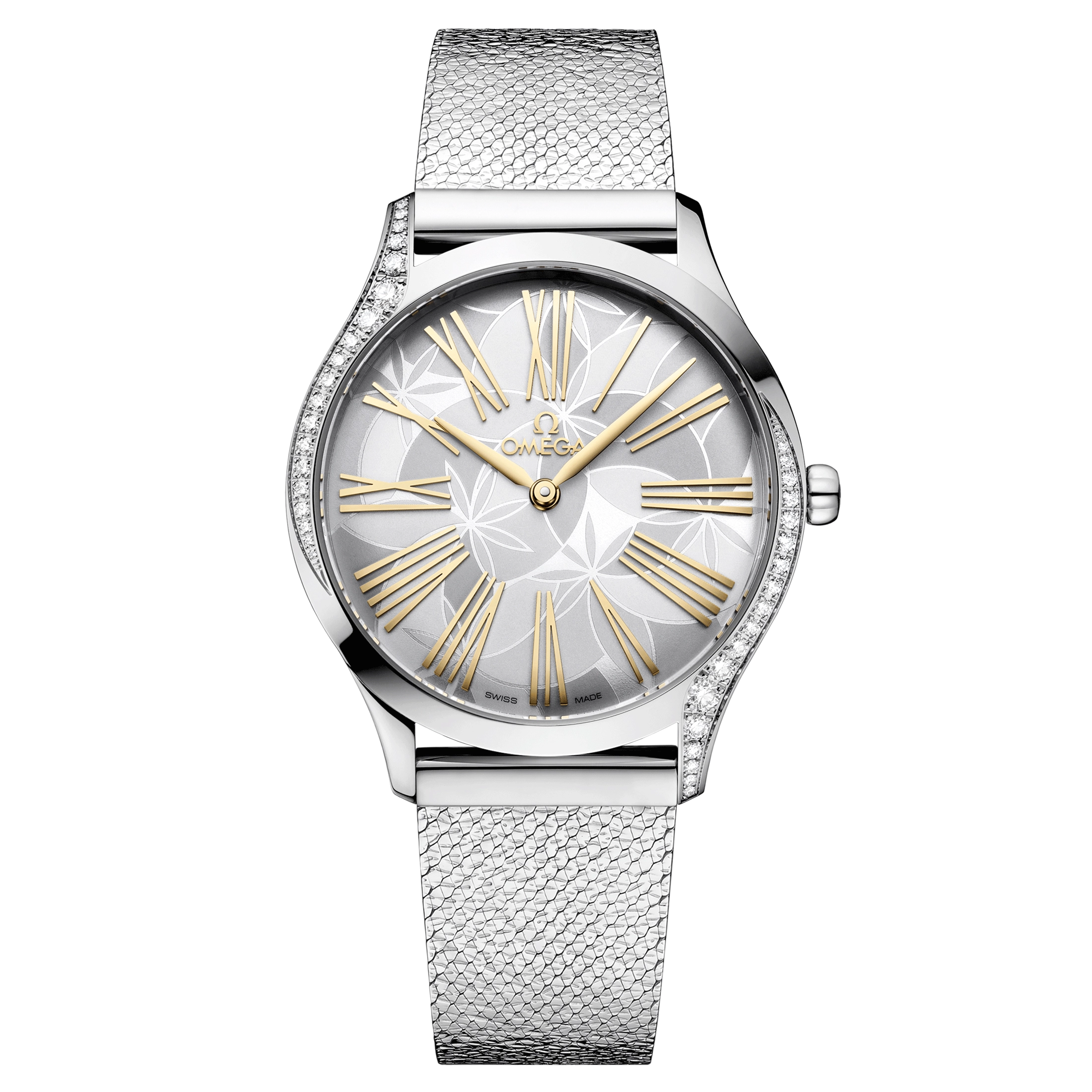 2142335F-6258-CF7B-D2AE-CA28FFA30DB0.png Omega De Ville Trésor quartz silver dial steel bracelet 36mm 428.15.36.60.02.001 - Image 1