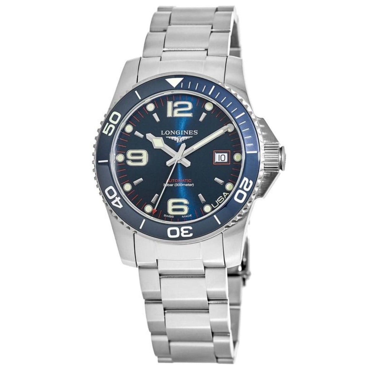 21A6B61B-0FA2-6E1F-511F-EE7A54219FB8.jpg Longines Men's L3.742.4.98.6 HydroConquest Stainless Steel Watch - Image 1