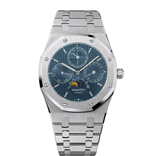 233F3784-7C29-E64A-CD9C-00194C47686B.jpg Audemars Piguet Royal Oak Perpetual Calendar Blue grey dial Stainless Steel Watch - Image 1