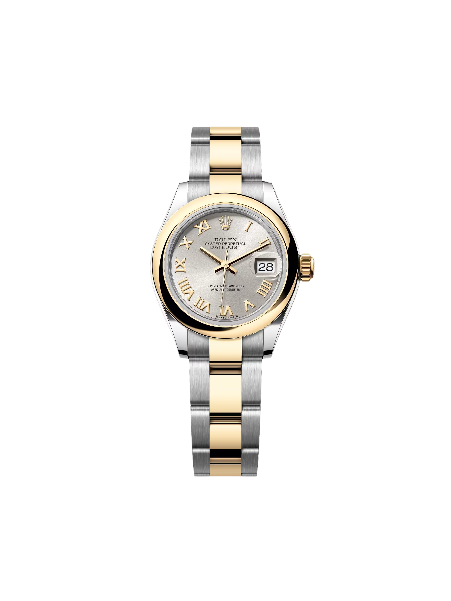234D924E-477F-5C17-26C6-2C386AD51491.png Rolex Lady-Datejust 28mm 279163 Silver Roman Dial Oyster Bracelet - Image 1