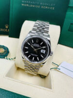 Rolex  Datejust 36mm 126200 Stainless Steel Black Dial Jubilee Watch - Image 5