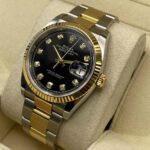 Rolex  Datejust 36mm 126233 Custom Black Dial Jubilee Bracelet Watch - Image 10