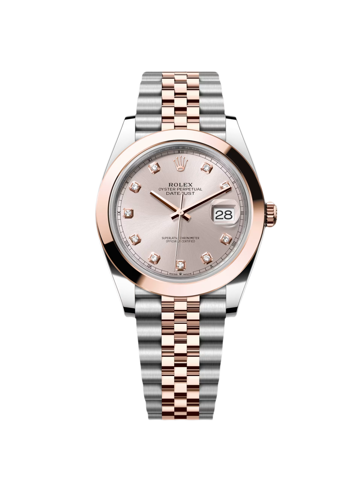 26942F06-CF0B-7267-107A-9DE92F113A0F.png Rolex Datejust 41mm 126301 Sundust Diamond Jubilee Steel and Everose Gold Watch - Image 1