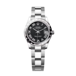 Rolex Datejust m278344 Bright Black Dial 31mm Domed Diamond