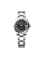 Rolex Datejust m278344 Bright Black Dial 31mm Domed Diamond