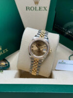 Rolex Lady-Datejust 28mm 279383RBR Champagne Roman Dial Yellow Rolesor Oyster Bracelet - Image 7