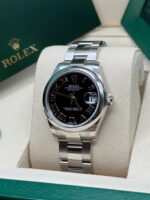 Rolex Datejust m278240-0001/0002 31mm Black Roman Domed Bezel Oyster Oystersteel - Image 5