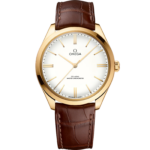 Omega De Ville Trésor 40mm White Dial 18k Yellow Gold Strap 435.53.40.21.09.001