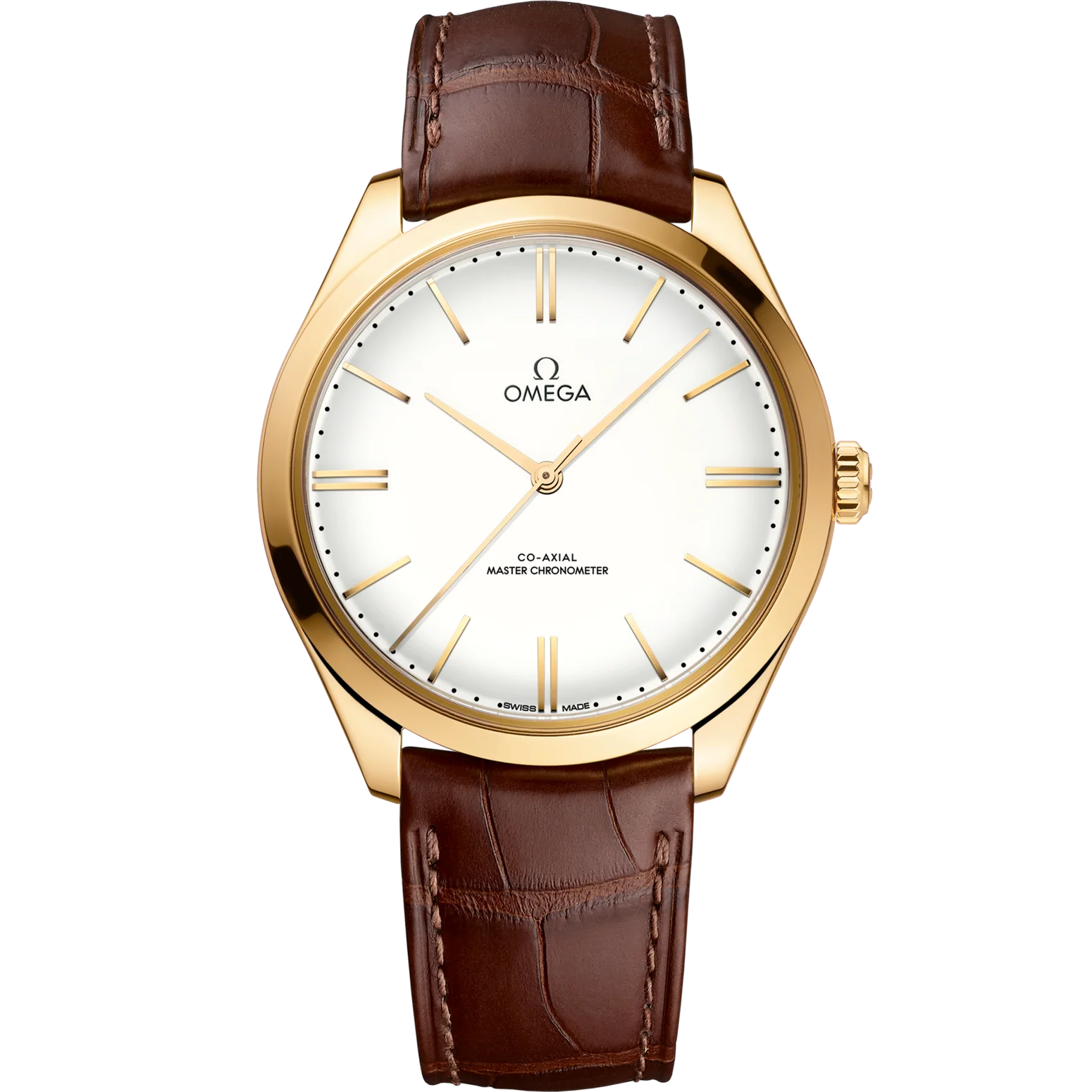 285529CC-572B-9399-5B8C-C47D8A03E411.png Omega De Ville Trésor 40mm White Dial 18k Yellow Gold Strap 435.53.40.21.09.001 - Image 1